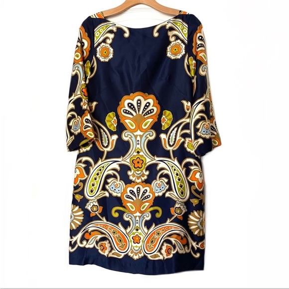 J. Crew Verushka Dress Paisley Boho Silk Twill 6 S - Picture 5 of 8